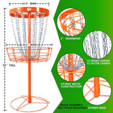 Lesmart 24-Chain Portable Disc Golf Basket Target